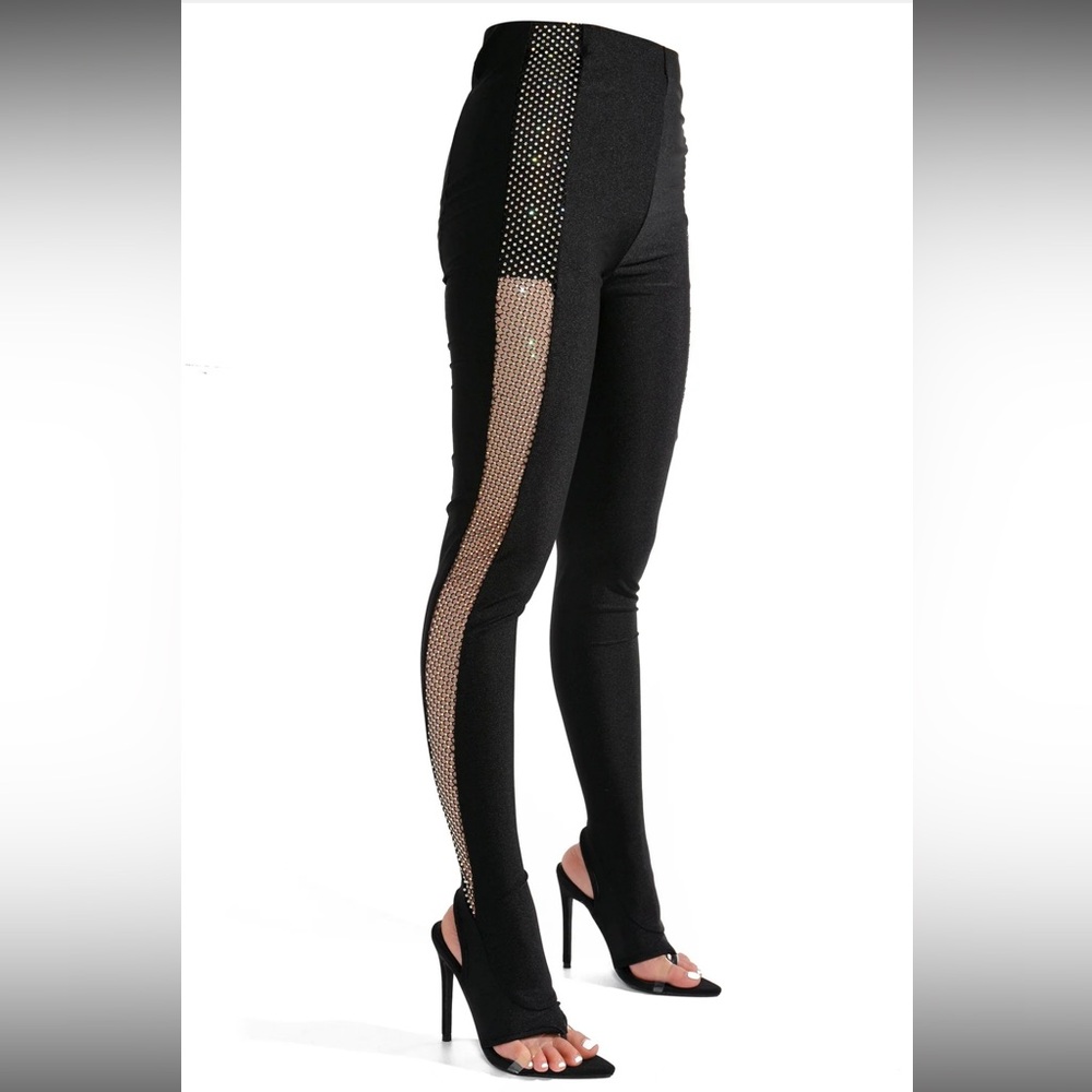 •CAPE ROBBIN• “Raquel” Stretch Legging Stiletto Heels - Black // NIB